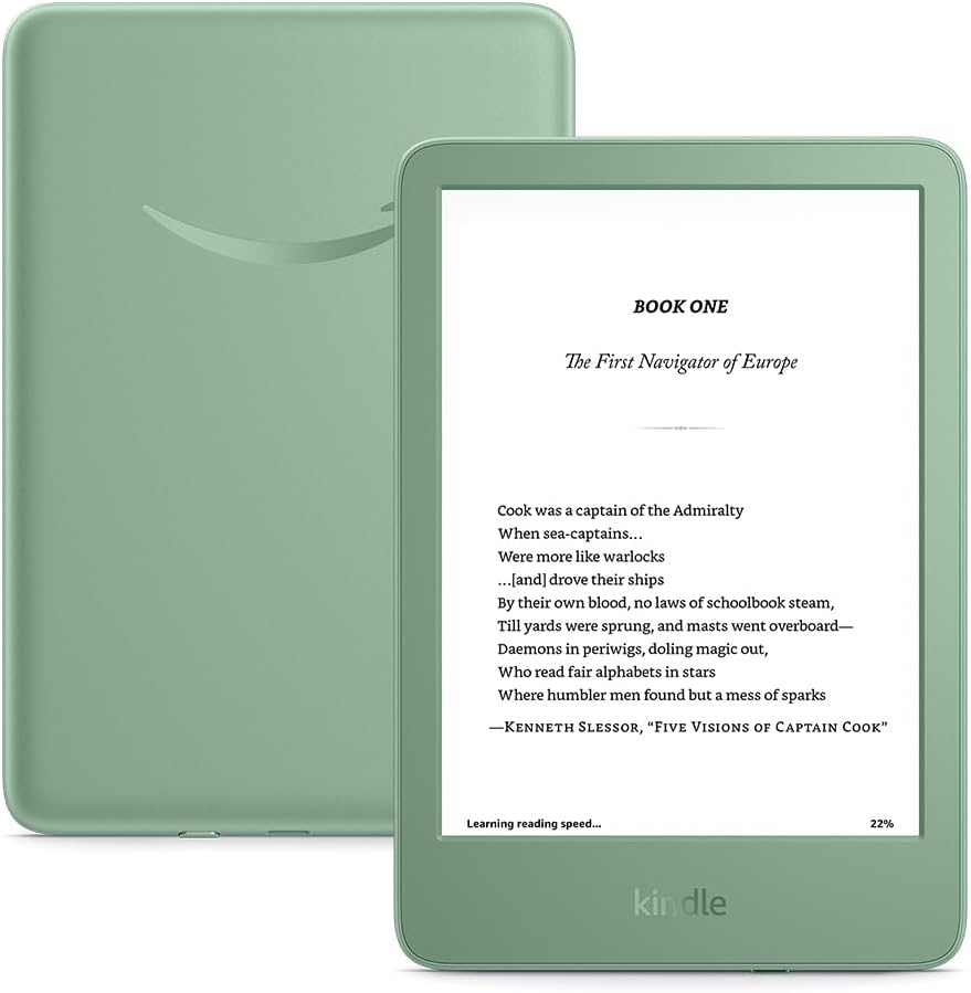 Máy đọc sách Kindle 16GB Gen 11 - ra mắt năm 2024 màu matcha
