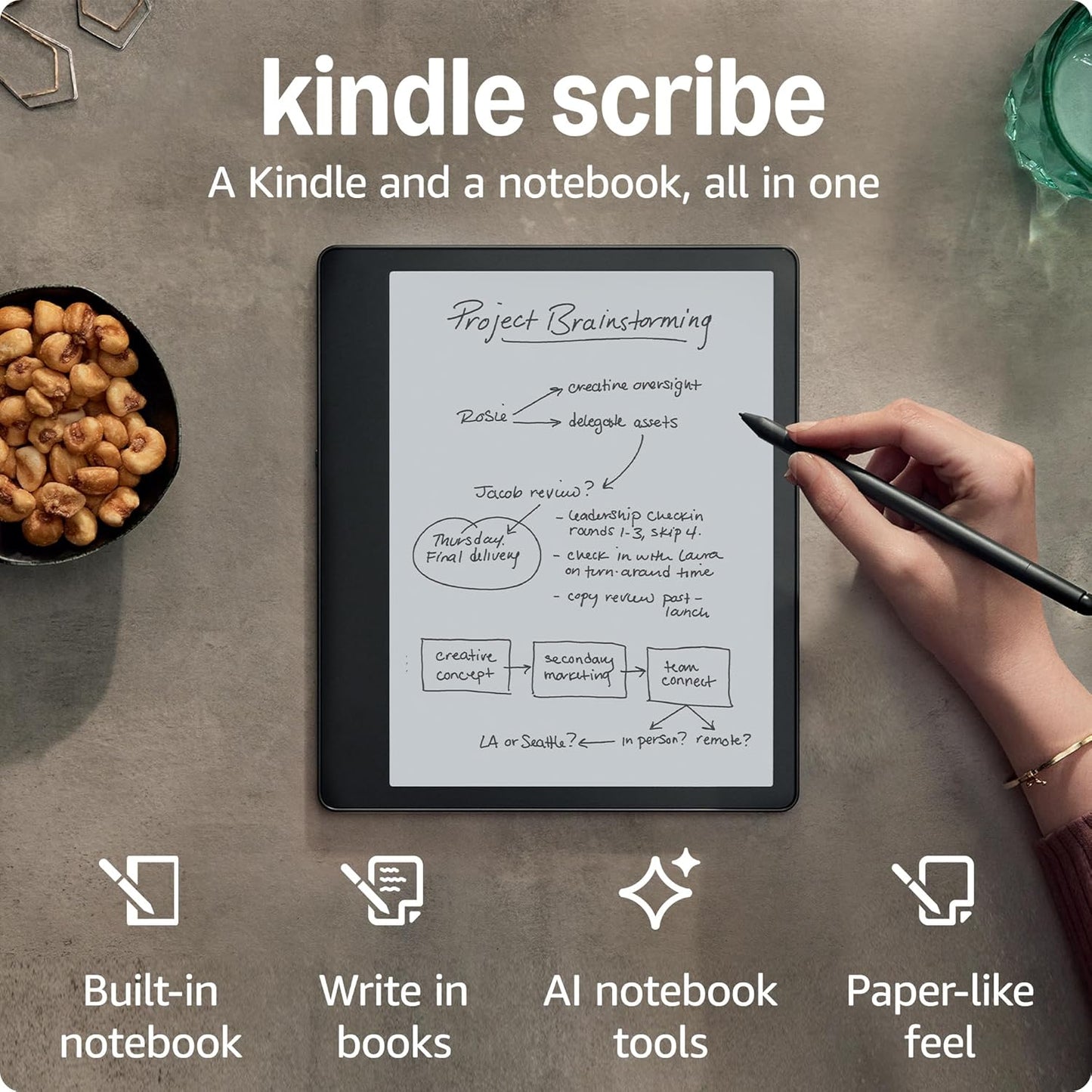 Máy đọc sách Kindle Scribe Thế hệ 1 - Dung lượng: 16, 32, 64 GB (ra mắt 2022)