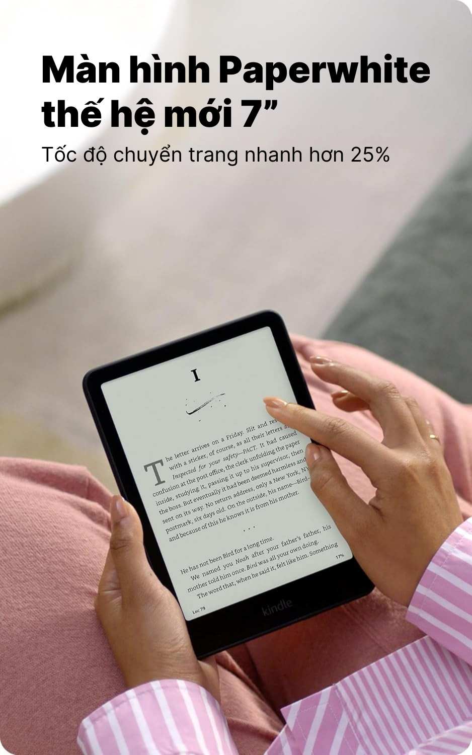 Máy đọc sách Kindle Paperwhite 16GB Gen 12 - Màn hình thế hệ mới 7 inch, tốc độ chuyển trang nhanh hơn 25%